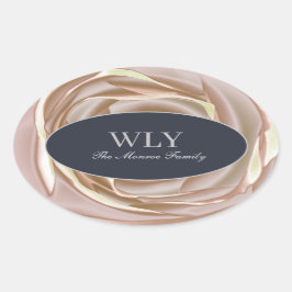 Elegante ILY sticker crème roos