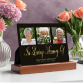 Elegante 'In Loving Memory' Fotocollage Fotoplaat