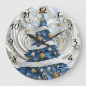 Elegante Indiaanse kerstboomkunst Grote Klok (Voorkant)