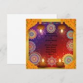 Elegante Indiase Rangoli-huwelijksuitnodiging (Voorkant / Achterkant)