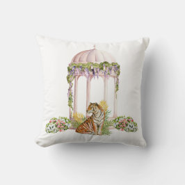 Elegante Indiase tijger esthetische botanische pri Kussen