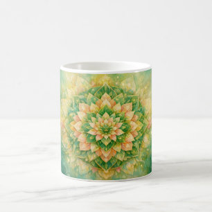Elegante Ingewikkelde Bloemrijke Mandala Kunst Koffiemok