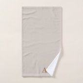 Elegante initialen modern stijlvol design Kleur Br Bad Handdoek (Handdoek)