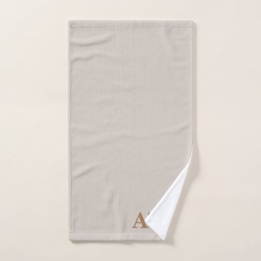 Elegante initialen modern stijlvol design Kleur Br Bad Handdoek (Handdoek)