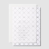 Elegante Initialen Zwart Modern Chic Wedding Vellum Uitnodigingen (Offset (Uitnodiging))