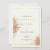 Elegante initiële uitnodiging tot verloving (Achterkant)