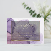 Elegante Inkt Roos Pruim  Ontvangst  Uitnodiging (Staand voorkant)