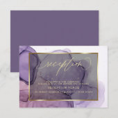 Elegante Inkt Roos Pruim  Ontvangst  Uitnodiging (Voorkant / Achterkant)