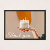 Elegante instructies Kaarsverzorging Dank u kaart (Voorkant)