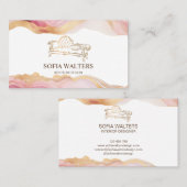 Elegante interieurontwerper huis faseringsbank visitekaartje (Voorkant / Achterkant)