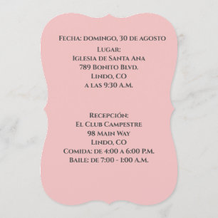 Elegante Invitacion de Quince Años - Quinceanera Kaart