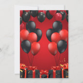 Élégante invitation 14e anniversaire (Dos)