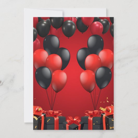 Élégante invitation 14e anniversaire (Dos)