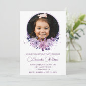 Elégante invitation 7e anniversaire Photo Elegant (Debout devant)