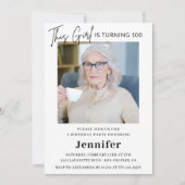 Elégante invitation à 100e anniversaire Photo Mode (Devant)