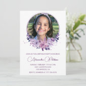 Élégante invitation à 11e anniversaire Photo Elega (Debout devant)