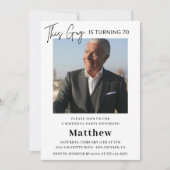 Elégante invitation à 70e anniversaire Homme Photo (Devant)