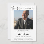 Elégante invitation à 70e anniversaire Homme Photo (Devant)