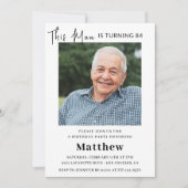 Elégante invitation à 84e anniversaire Homme Photo (Devant)