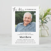 Elégante invitation à 84e anniversaire Homme Photo (Debout devant)