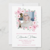 Elégante invitation à 85e anniversaire Photo Boho (Devant)