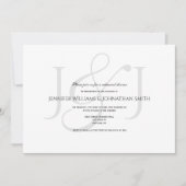 Élégante invitation à dîner de répétition monogram (Devant)