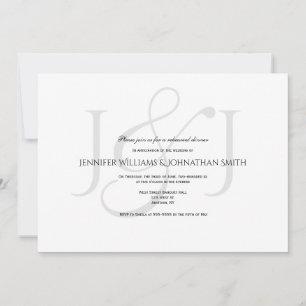 Élégante invitation à dîner de répétition monogram