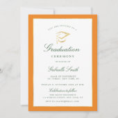 Élégante invitation à la cérémonie de remise des d (Devant)