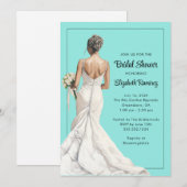 Elégante invitation à la douche nuptiale (Devant / Derrière)