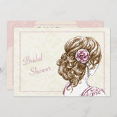 Elégante invitation à la douche nuptiale (Devant / Derrière)