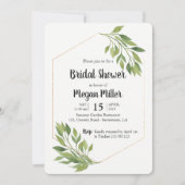 Elégante invitation à la douche nuptiale (Devant)