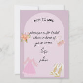 Elégante invitation à la douche nuptiale (Devant)