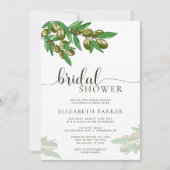 Elégante invitation à la douche nuptiale à branche (Devant)