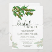 Elégante invitation à la douche nuptiale à branche (Devant / Derrière)