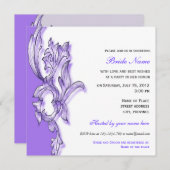 Elégante invitation à la douche nuptiale à fleurs (Devant / Derrière)