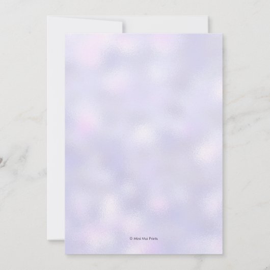 Elégante invitation à la douche nuptiale violette  (Dos)