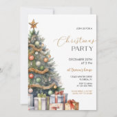 Élégante invitation à la fête de Noël (Devant)