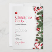Élégante invitation à la fête de Noël (Devant)
