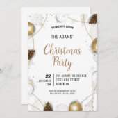 Élégante invitation à la fête de Noël (Devant / Derrière)