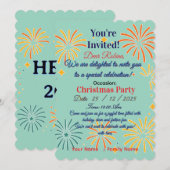 Élégante invitation à la fête de Noël (Devant / Derrière)