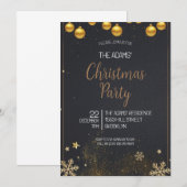 Élégante invitation à la fête de Noël (Devant / Derrière)