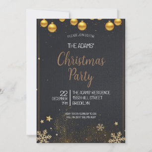 Élégante invitation à la fête de Noël
