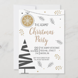 Élégante invitation à la fête de Noël