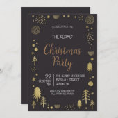 Élégante invitation à la fête de Noël (Devant / Derrière)
