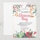 Élégante invitation à la fête de Noël (Devant / Derrière)