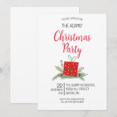 Élégante invitation à la fête de Noël (Devant / Derrière)