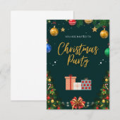 Élégante invitation à la fête de Noël (Devant / Derrière)