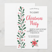 Élégante invitation à la fête de Noël (Devant / Derrière)