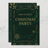 Élégante invitation à la fête de Noël (Devant / Derrière)