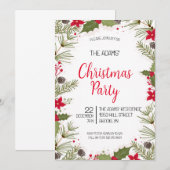 Élégante invitation à la fête de Noël (Devant / Derrière)